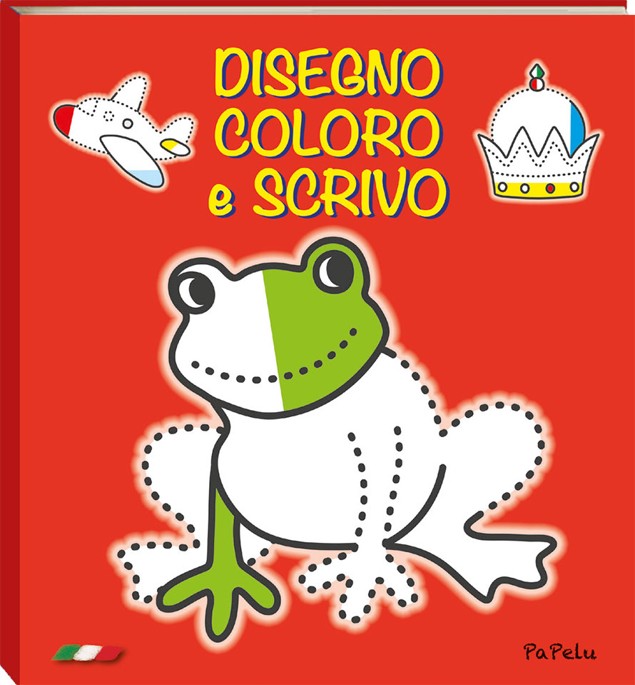 Copertina Disegno Coloro e Scrivo 2.0 (Rosso) - PaPelu, Libri per Bambini e Bambine