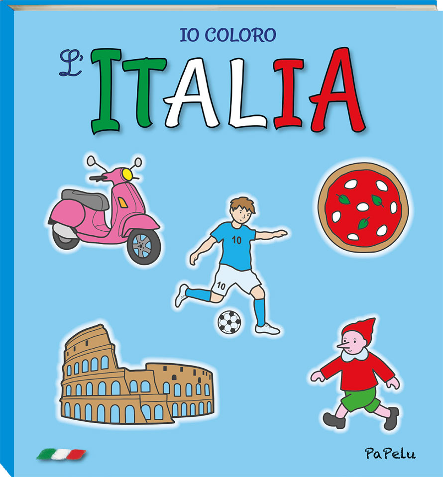 Copertina Io Coloro l'Italia - PaPelu, Libri per Bambini e Bambine