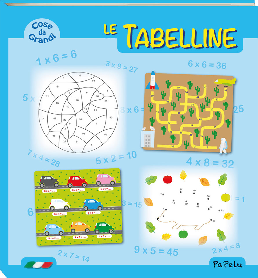 Copertina Le Tabelline - PaPelu, Libri per Bambini e Bambine