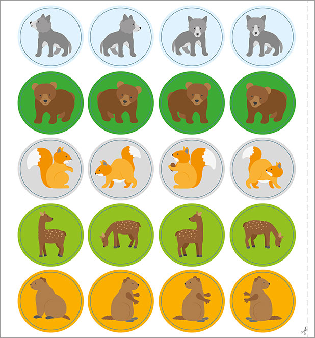 I Miei Primi Autoadesivi Removibili gli Animali della Montagna - PaPelu, Libri per Bambini e Bambine