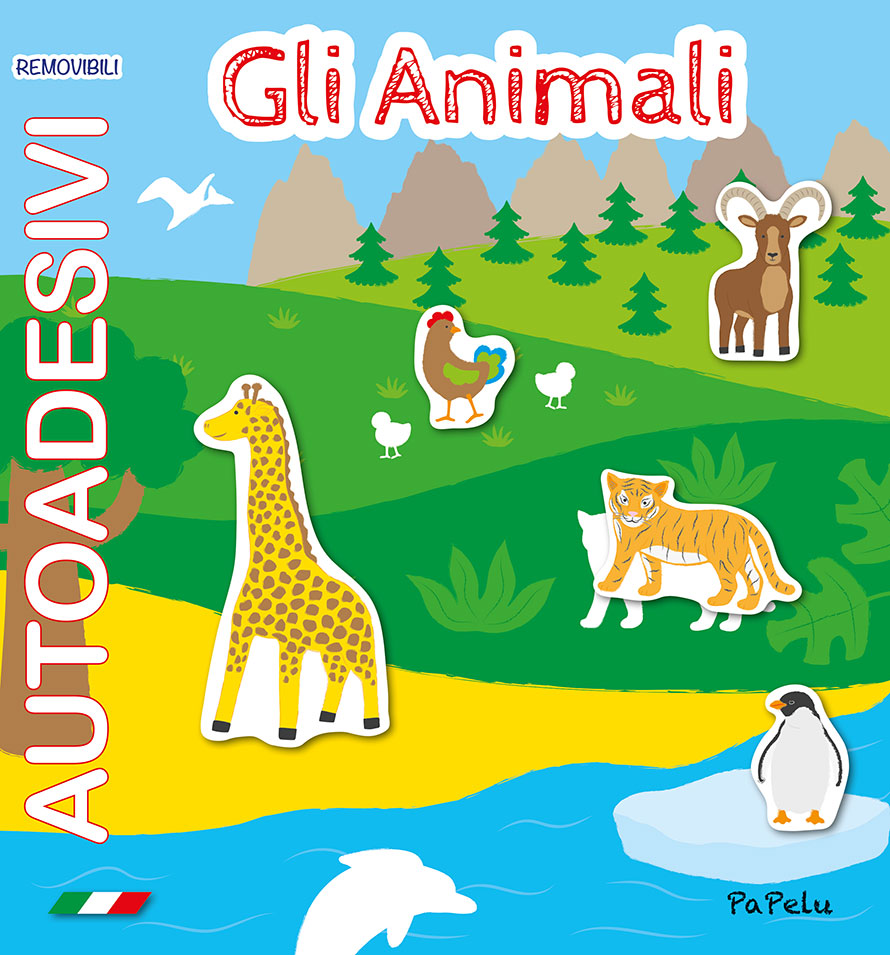 Copertina Autoadesivi Removibili Gli Animali - PaPelu, Libri per Bambini e Bambine