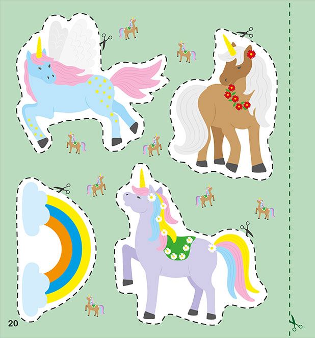 Un Mondo di Unicorni da Ritagliare - PaPelu, Libri per Bambini e Bambine