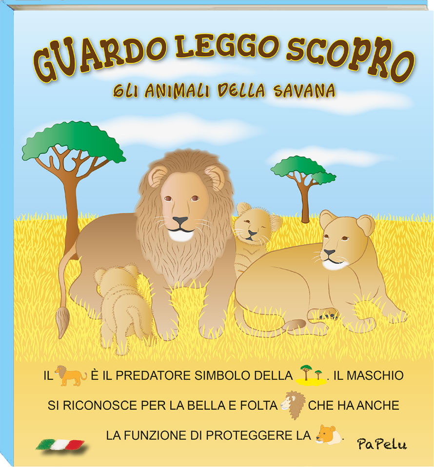 Copertina Guardo Leggo Scopro gli Animali della Giungla - PaPelu, Libri per Bambini e Bambine