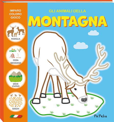 Imparo Coloro Gioco gli Animali della Montagna